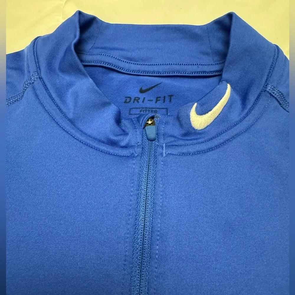 Nike Dri Fit 1/4 Zip Up Fitted PulloverJacket Workout Exercise Large - Picture 6 of 8